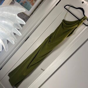 Nicholas Long Twist Shoulder Evening Dress